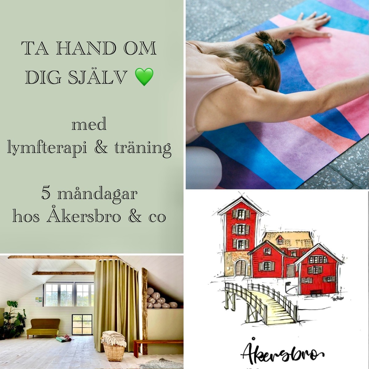 Workshop lymfterapi och lymfvänlig träning | Start 11 nov 2024, 5 tillfällen