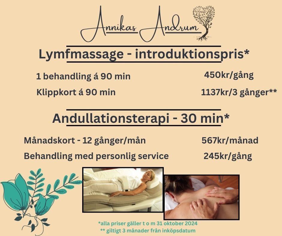 Nu kan du få lymfmassage hos och med mig.